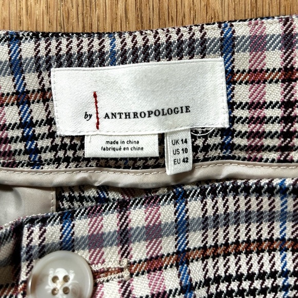 ANTHROPOLOGIE malcolm plaid tapered trouser pants dark academia menswear size 10 - Picture 4 of 11